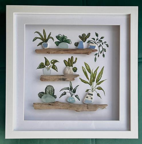 Whitby sea glass and - , pottery