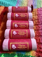 5 x Packs Amber Resin Ancient Tibetan Incense Sticks (chemical Free & Handmade)