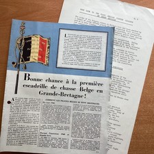 ORIGINAL WW2 BRITISH AERIAL PROPAGANDA LEAFLET+TRANSLATION: BELGIAN FIGHTER SQN