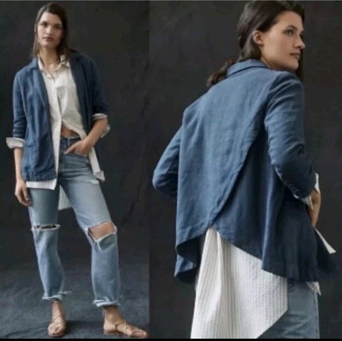 Anthropologie blue linen - anthropologie, blend