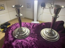 Ornate Silver Candle Stick Pair Of , Stunning  Christmas Table  Centre