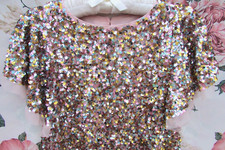 *BNWOT Pink Gold Mix Sequin