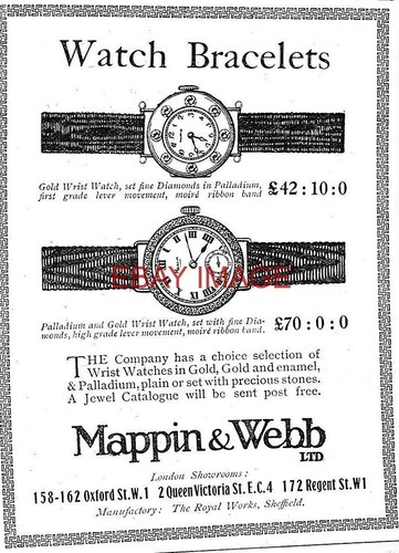 Ww1 advert for mappin webb - &,