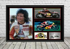 Barry Sheene Signed Photo Print Autographed Moto GP Memorabilia