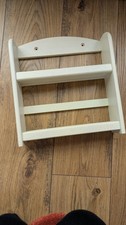 Cream  Spice Rack 2 Tier Wooden Holder Kitchen Storage Herbs x 2