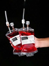 Vampire Blood Bag Drink Halloween Drink Props Bag Party Transparent Reusable UK
