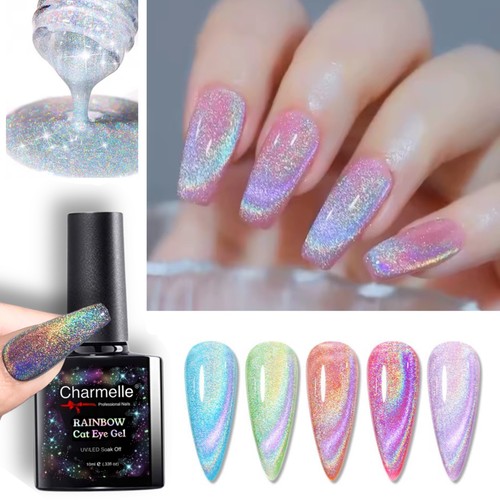 Rainbow nail gel polish - nail,