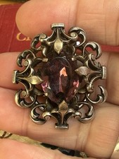 Antique French Silver Brooch