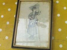 ANTIQUE PENCIL DRAWING OF A