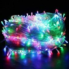 10M-100M LED Mains Plug In Garden String Fairy Lights Wedding Xmas Tree Outdoor