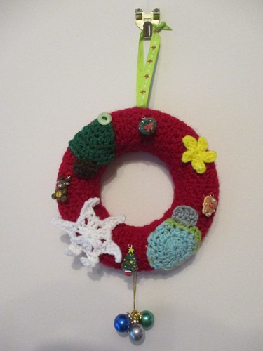 Hand crocheted decorated mini - hand,