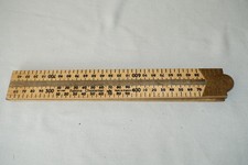 VINTAGE RABONE CHESTERMAN No. 1161 1 METER FOLDING RULE LITTLE USE BRASS BOXWOOD