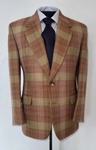 Vtg burgundy plaid two buttons - vtg,