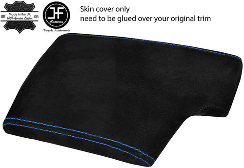 Blue stitching real suede - real,
