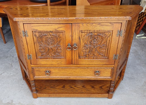 Jaycee oak rose panel cupboard - rose,