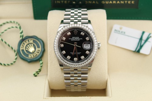 Rolex datejust black - datejust, diamond