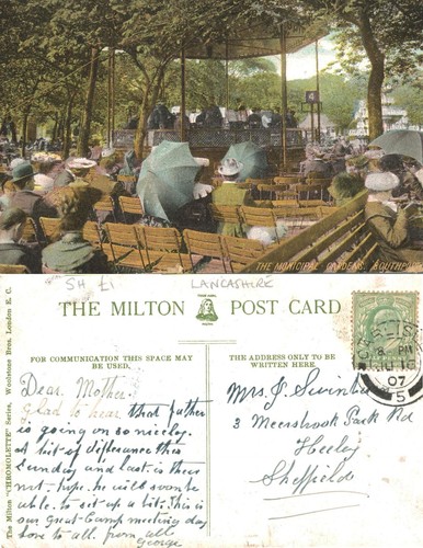 Vintage postcard municipal - vintage,