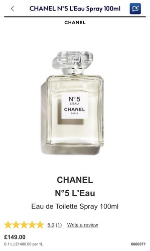 Chanel eau de - no,