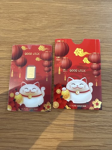 Pamp lucky cat - 999.9, fine