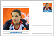 Personalities - souvenir postcard (glossy 6"x4" card) - Victoria Pendleton