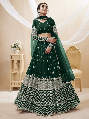Beautiful georgette green - georgette,