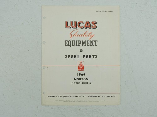 1960 lucas norton parts - lucas,