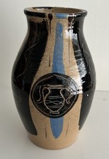 Vintage Ceramic Hand Painted Glazed Vase - Martin Chesterman