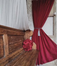 Pair of Heavy Red Velvet-Look