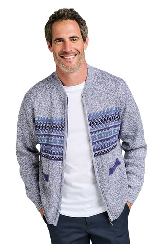 Mens zip cardigan horizontal - zip,