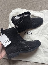 Bnwt zara girl’s glittery boots size 36 eur/ 4 uk