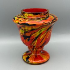 Vintage Bohemian Czech Orange