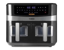 Tower T17100 Vortx Vizion 9 L Dual-Basket Air Fryer – Match Cook + Vizion