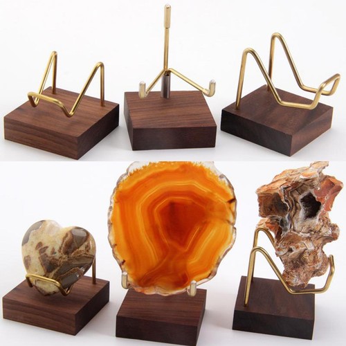 Wooden display stand geode - display,