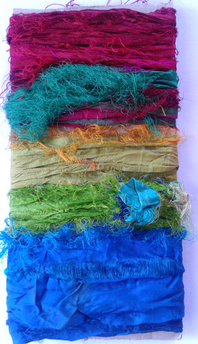 Sari silk ribbons - 5,
