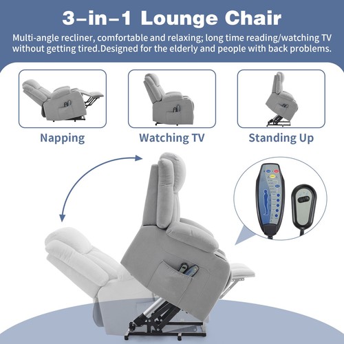 Grey fabric electric elderly - grey,