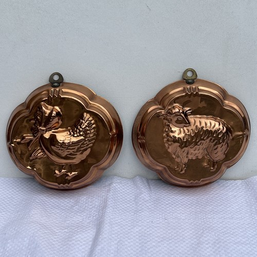 Vintage copper molds - copper, x2
