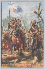 Harry Payne Somme 1916 cavalry charge, Deccan & 7th Dragoon Guards, Tuck Oilette