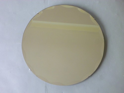Vintage round frameless - round, mirror