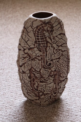 Attractive stoneware vase - stoneware, with