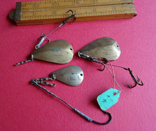 3X EARLY 1ST MODEL ANTIQUE HARDY HOGBACK MARSEER FISHING SPOON LURES