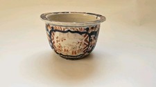 Antique Meji Japanese Imari Bonsai Planter, Hand-Painted Scalloped Rim c.1900