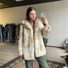 Charles Vogele Vintage Y2K Faux Fur Women's Eco Modacrylic Jacket Size L