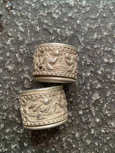 2pcs wow tibetan - tibetan, silver