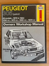 Peugeot 305 (Petrol)  All Models 1978 to 1984 Haynes Owners Workshop Manual