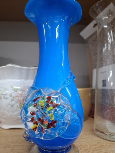 Hand blown glass vase very - hand, vase.
