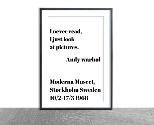Andy warhol print i - print, never