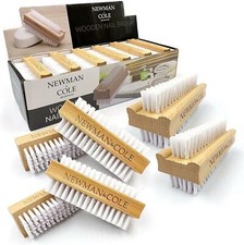 6x Wooden Nail Brush Cleaning
