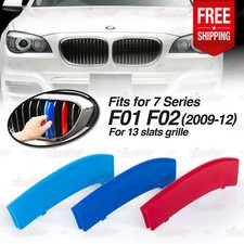 Fits BMW 7 Series F01 F02 2009-12 Kidney 13 Slats Grille M Sport 3 Colour Covers