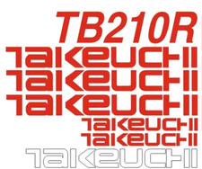 TAKEUCHI TB210r STICKER DECAL