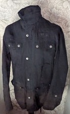 Diesel Jacket Mens Black Biker Coat Padded Size XLarge Used